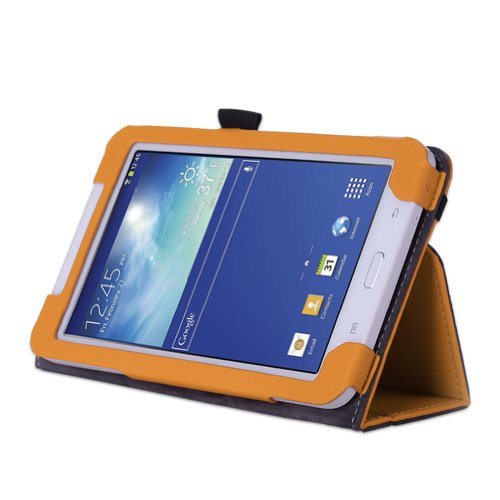 WAWO-Samsung-Tab-3-Lite-70-Inch-Tablet-Folio-Case-Cover-Orange-0-1