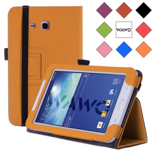 WAWO-Samsung-Tab-3-Lite-70-Inch-Tablet-Folio-Case-Cover-Orange-0