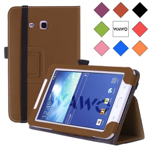 WAWO-Samsung-Tab-3-Lite-70-Inch-Tablet-Folio-Case-Cover-brown-0