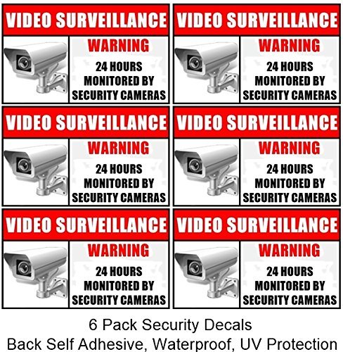 Weatherproof-OutdoorIndoor-6-Pack-354-wide-X-224-high-Home-Business-Security-DVR-Camera-Video-Surveillance-System-Window-Door-Warning-Alert-Sign-Sticker-Decals-Back-Self-Adhesive-UV-Protected-and-wate-0