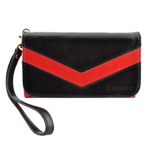 caseen-ViVi-Womens-Smartphone-Wallet-Clutch-Wristlet-Case-RedBlack-for-Apple-iPhone-6-Plus-Samsung-Galaxy-S6-S6-Edge-Note-4-Edge-3-2-II-Google-Nexus-6-Galaxy-S5-Active-HTC-One-M9-EYE-M8-Sony-Xperia-Z3-0-0