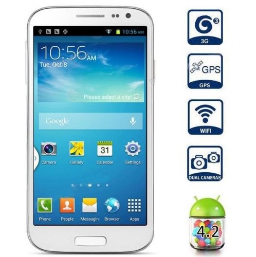 5-TriTriple-Sim-Dual-Core-Android-42-GPS-Mobile-Smart-Phone-S4-Unlocked-Three-SIM-Card-Standby-2-X-SIM-Card-Slot-and-1-X-Micro-SIM-Card-Slot-3G-White-0