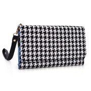 Black-and-White-Houndstooth-Print-Smartphone-Bag-XL-size-for-OnePlus-One-0-1