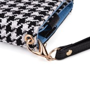 Black-and-White-Houndstooth-Print-Smartphone-Bag-XL-size-for-OnePlus-One-0-5