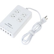 DiGiYes-US-Patch-Board-Power-Plug-Super-Charger-5V-8A-40W-5-USB-Port-Charger-Electrical-4-AC-Power-Sockets-Multi-outlets-Charging-Station-Built-in-4-Surge-Protected-Outlets-Power-Strip-Power-Extension-0-1