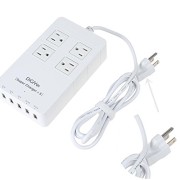 DiGiYes-US-Patch-Board-Power-Plug-Super-Charger-5V-8A-40W-5-USB-Port-Charger-Electrical-4-AC-Power-Sockets-Multi-outlets-Charging-Station-Built-in-4-Surge-Protected-Outlets-Power-Strip-Power-Extension-0