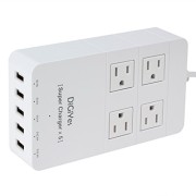 DiGiYes-US-Patch-Board-Power-Plug-Super-Charger-5V-8A-40W-5-USB-Port-Charger-Electrical-4-AC-Power-Sockets-Multi-outlets-Charging-Station-Built-in-4-Surge-Protected-Outlets-Power-Strip-Power-Extension-0-2