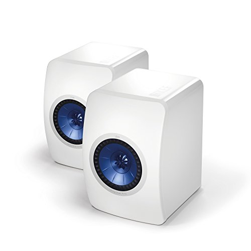 KEF-LS50-Mini-Monitor-Speaker-Gloss-WhiteElectric-Blue-Pair-0