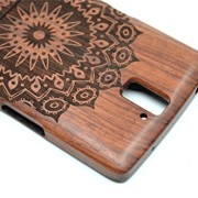 Oneplus-One-Plus-One-Wood-Case-Rose-Wood-Mandala-Flowers-Premium-Quality-Natural-Wooden-Case-for-your-Smartphone-and-Tablet-by-VolksRoseTM-0-0