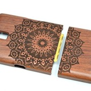 Oneplus-One-Plus-One-Wood-Case-Rose-Wood-Mandala-Flowers-Premium-Quality-Natural-Wooden-Case-for-your-Smartphone-and-Tablet-by-VolksRoseTM-0-2