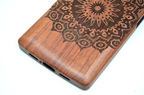 Oneplus-One-Plus-One-Wood-Case-Rose-Wood-Mandala-Flowers-Premium-Quality-Natural-Wooden-Case-for-your-Smartphone-and-Tablet-by-VolksRoseTM-0-4