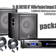 PACKAGE-2x-JBL-JRX218S-18-1400w-Passive-Compact-Subwoofers-1x-CROWN-XLS-2500-Drivecore-Series-Power-Amplifier-2x-STS12G25-25Ft-Speakon-Cables-0