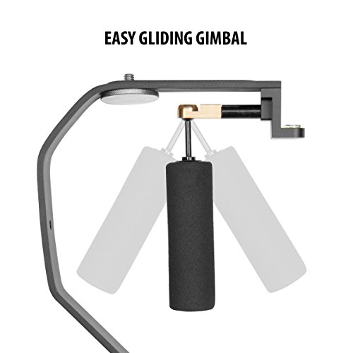 ProGLIDE-Handheld-Camera-Gimbal-Stabilizer-Rig-with-3-Counterweight-System-and-GoPro-Smartphone-Adapters-Works-with-Xiaomi-Yi-Afunta-SJ4000-Orbo-NR22-Gear-Pro-HD-Foscam-AC1080-Midland-XTC280VP-and-Man-0-0