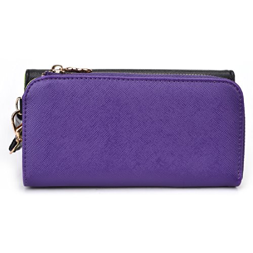 Universal-cellphone-holder-clutch-bonus-removable-wristlet-strap-included-blackpurple-desirable-fit-for-OnePlus-One-0-1