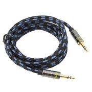 iKross-6ft-35mm-Jack-jacket-Stereo-Auxiliary-Aux-Audio-Cable-35mm-Plug-to-Dual-Micaudio-35mm-Smartphone-Headset-to-PC-Adapter-for-iPhone-iPod-Smartphone-Cellphone-Tablets-BlackBlue-0-2