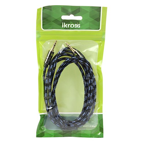 iKross-6ft-35mm-Jack-jacket-Stereo-Auxiliary-Aux-Audio-Cable-35mm-Plug-to-Dual-Micaudio-35mm-Smartphone-Headset-to-PC-Adapter-for-iPhone-iPod-Smartphone-Cellphone-Tablets-BlackBlue-0-5