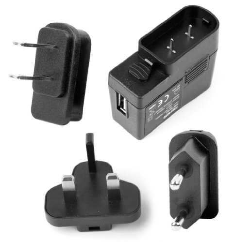 DURAGADGET-Compact-Global-Travel-Charger-Kit-with-Worldwide-Adapters-UK-EU-US-CA-USB-Port-for-the-NEW-TomTom-GO-510-GO-5100-GO-610-GO-6100-Satnavs-0