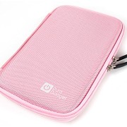 DURAGADGET-Pink-7-Shock-Absorbing-Hard-EVA-Shell-Case-for-NEW-TomTom-GO-610-Tomom-GO-6100-Satnav-With-Internal-Elasticated-Velcro-Strap-Netted-Accessory-Pocket-0-3