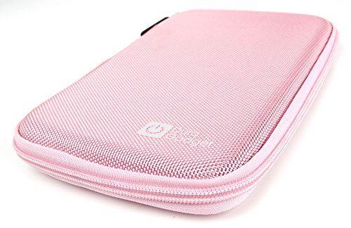 DURAGADGET-Pink-7-Shock-Absorbing-Hard-EVA-Shell-Case-for-NEW-TomTom-GO-610-Tomom-GO-6100-Satnav-With-Internal-Elasticated-Velcro-Strap-Netted-Accessory-Pocket-0-5