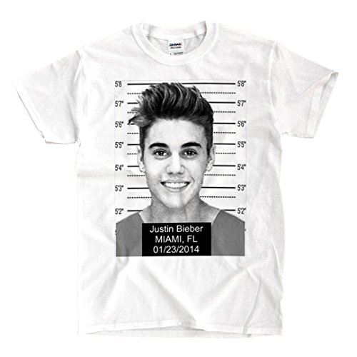 Hot-Chrome-Mens-Justin-Bieber-Mens-T-Shirt-Medium-White-0