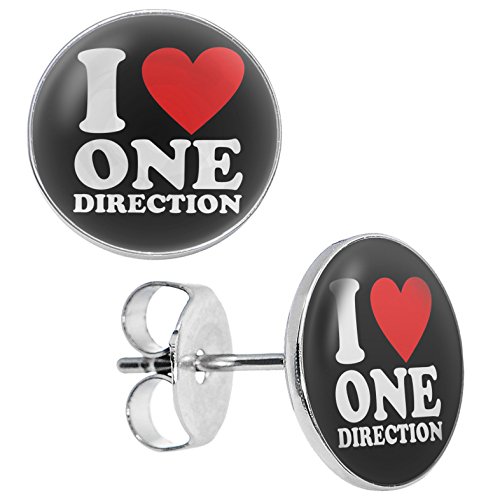 I-Love-Heart-One-Direction-Stainless-Steel-Stud-Earrings-0-0