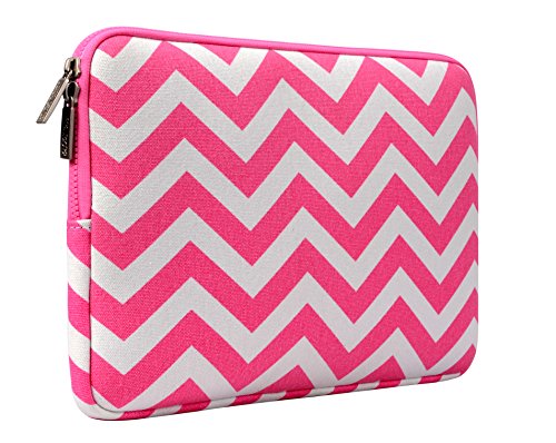 Laptop-Sleeve-Mosiso-Chevron-Rose-Red-Canvas-Fabric-Case-Cover-for-129-iPad-Pro-133-Inch-Laptop-Notebook-MacBook-Air-MacBook-Pro-With-bonus-case-for-MacBook-charger-or-Magic-Mouse-0-0