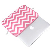 Laptop-Sleeve-Mosiso-Chevron-Rose-Red-Canvas-Fabric-Case-Cover-for-129-iPad-Pro-133-Inch-Laptop-Notebook-MacBook-Air-MacBook-Pro-With-bonus-case-for-MacBook-charger-or-Magic-Mouse-0-2