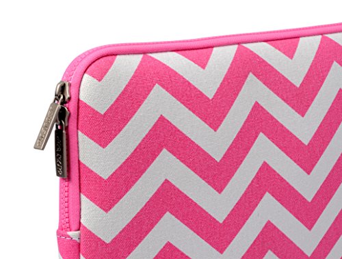 Laptop-Sleeve-Mosiso-Chevron-Rose-Red-Canvas-Fabric-Case-Cover-for-129-iPad-Pro-133-Inch-Laptop-Notebook-MacBook-Air-MacBook-Pro-With-bonus-case-for-MacBook-charger-or-Magic-Mouse-0-3