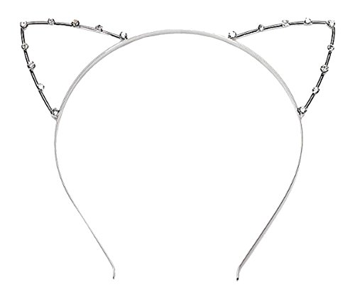 Leegoal-Crystal-Pearl-Shot-In-Cat-Ears-Child-Adult-Hair-BandsSilver-0