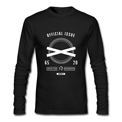 RUIFENG-Mens-Official-Issue-Xo-The-Weeknd-Ovoxo-Long-Sleeve-T-shirt-Size-S-Black-0