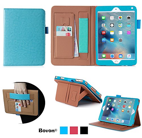 iPad-Pro-Case-Bovon-Folio-Premium-PU-Leather-Stand-Case-Cover-with-Auto-Wake-Sleep-Feature-Elastic-Strap-Card-Slots-Note-Holder-for-Apple-iPad-Pro-2015-Release-Blue-0