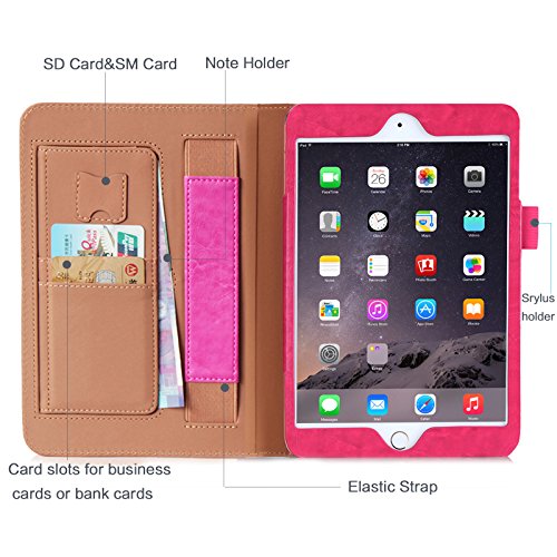 iPad-Pro-Case-Bovon-Folio-Premium-PU-Leather-Stand-Case-Cover-with-Auto-Wake-Sleep-Feature-Elastic-Strap-Card-Slots-Note-Holder-for-Apple-iPad-Pro-2015-Release-Pink-0-0