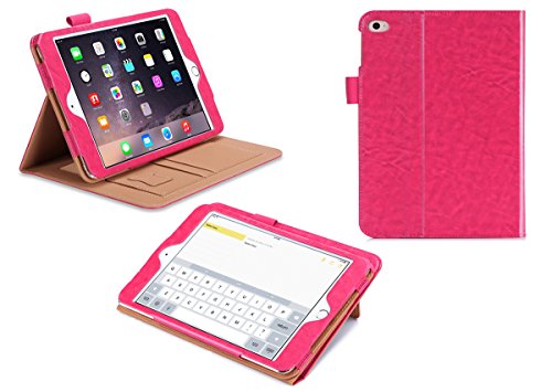 iPad-Pro-Case-Bovon-Folio-Premium-PU-Leather-Stand-Case-Cover-with-Auto-Wake-Sleep-Feature-Elastic-Strap-Card-Slots-Note-Holder-for-Apple-iPad-Pro-2015-Release-Pink-0-2