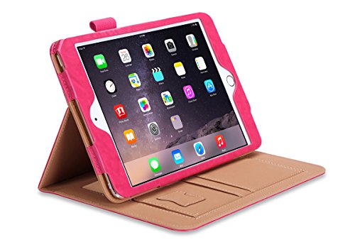 iPad-Pro-Case-Bovon-Folio-Premium-PU-Leather-Stand-Case-Cover-with-Auto-Wake-Sleep-Feature-Elastic-Strap-Card-Slots-Note-Holder-for-Apple-iPad-Pro-2015-Release-Pink-0-4