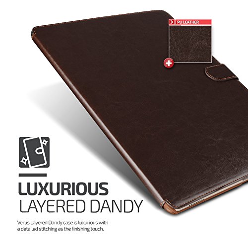 iPad-Pro-Case-Verus-Layered-DandyCoffee-Brown-Protective-SlotsMagnetic-FastenerAdjustable-Kickstand-For-Apple-iPad-Pro-2015-Devices-0-2