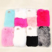 Auroralove-47-Inch-Rabbit-Fur-Hair-Case-with-Butterfly-Crystal-Rhinestone-for-iPhone-6s-6-Bundle-with-Screen-Protector-Pink-0-2