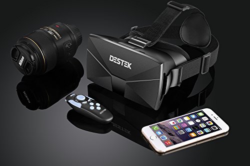 DESTEK-2016-New-Version-Vone-3D-VR-Virtual-Reality-Headset-3D-VR-Glasses-with-NFC-for-46-inch-Smartphones-for-3D-MoviesGamesBetter-than-Google-Cardboard-Include-Bluetooth-RemoteiPhone5-Holder-0-0