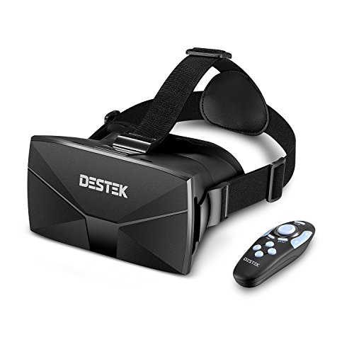 DESTEK-2016-New-Version-Vone-3D-VR-Virtual-Reality-Headset-3D-VR-Glasses-with-NFC-for-46-inch-Smartphones-for-3D-MoviesGamesBetter-than-Google-Cardboard-Include-Bluetooth-RemoteiPhone5-Holder-0