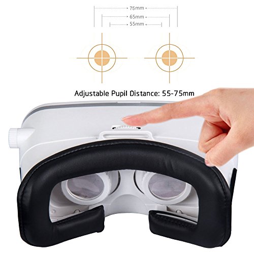 RedTaro-3D-VR-Virtual-Reality-GlassesVR-Headset-for-iPhone-66-plus-Samsung-Galaxy-s5s6other-35-60-Smartphone-White-Bluetooth-Remote-Controller-0-2