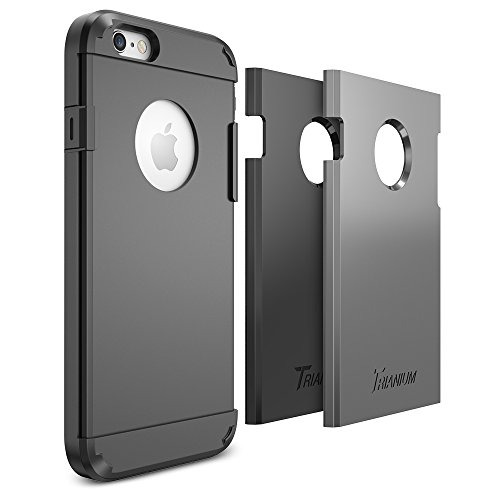 iPhone-6S-Case-Trianium-Duranium-Series-Protective-Case-Cover-for-Apple-iPhone-6-iPhone-6S-Built-in-Screen-Protector-Gunmetal-GrayDural-Layer-Shock-Absorbing-Bumper-Cases-Lifetime-Warranty-0-1