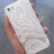 iPhone-6s-Case-Towallmark-Henna-White-Flower-Plastic-Case-Cover-Skin-0-0